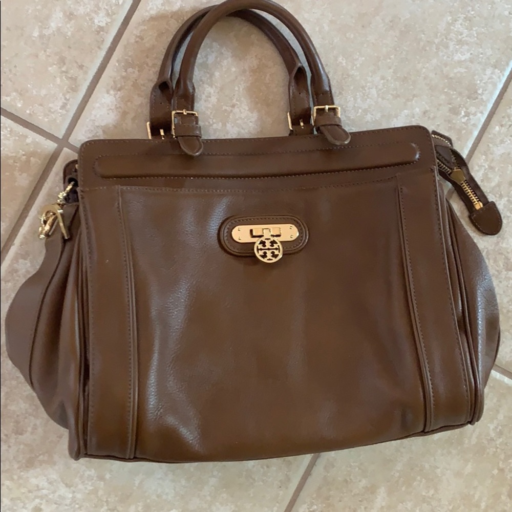 Tory Burch brown messenger bag